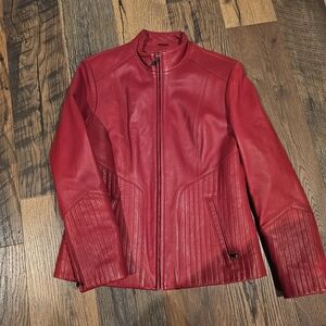 Venus Williams Red Leather Jacket
